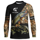 Sweater all-over brochet Pike Hunter camouflage automne illustration