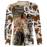 Sweat zippé cheval Appaloosa all-over fond peau vache motif Appaloosa moucheté blanc alezan prénom personnalisé