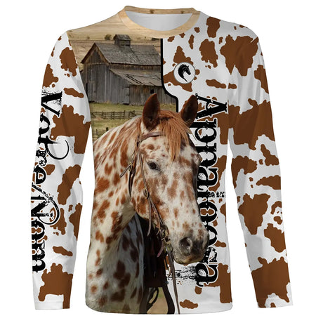 Sweat zippé cheval Appaloosa all-over fond peau vache motif Appaloosa moucheté blanc alezan prénom personnalisé