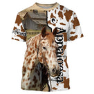 Sweat capuche cheval Appaloosa all-over fond peau de vache motif Appaloosa moucheté cavalier western prénom personnalisé