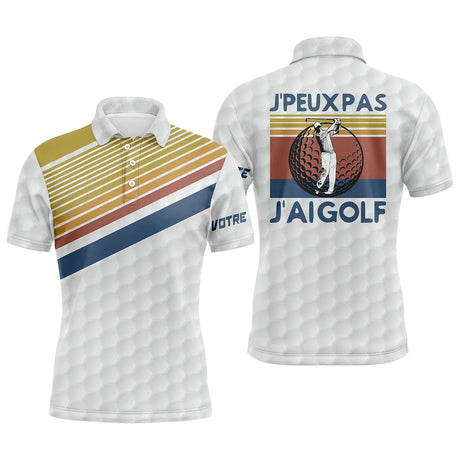 Polo Shirt Pour Homme et Femme, Cadeau Golfeur Personnalisé, Polo à Séchage Rapide, J'peux Pas, J'ai Golf, Style Vintage, Polo de Sport - CTS10052211 - Polo Homme