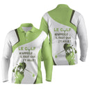 Polo golf humour vue de dos slogan Le Golf m appelle et silhouette golfeur, vêtement de sport pour passionné