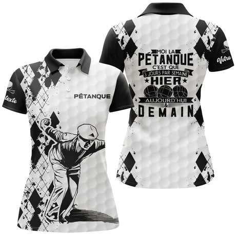 Produits Polo Sport Homme Femme, Cadeau Humour Personnalisé Bouliste, Fan Pétanque - CT10112221 - Polo Femme