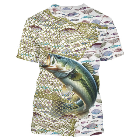 Pêche au filet, Pêche Du Bar, Cadeau Humour Pêcheur - VEPEBA001 T-shirt All Over Col Rond Unisexe