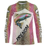 T-shirt all-over peau truite iridescente prénom personnalisé vue dos humour