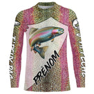 T-shirt all-over peau truite iridescente prénom personnalisé vue dos humour
