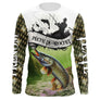 Maillot UV manches longues pêche brochet ver team camouflage écailles prénom texte personnalisés