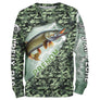 Sweater all-over brochet humour camouflage prénom personnalisé J'peux pas j'ai pêche