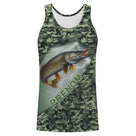 Débardeur all-over brochet humour camouflage prénom personnalisé J'peux pas