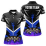 Maillot bowling personnalisé femme bleu, variante coloris pour team et club