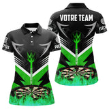 Maillot bowling personnalisé femme vert kaki, variante coloris pour team et club