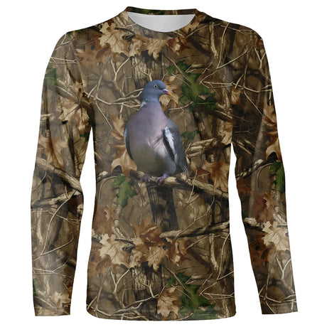 Collection Nature Imprimée : Camouflage et Pigeons - Confort et Style pour Toutes Vos Aventures - AL12062434 - Tshirt à manches longues