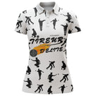 Polo pétanque homme femme manches courtes blanc Tireur d'Élite, design bouliste pour tireur au fer