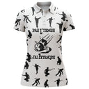Polo pétanque homme femme manches courtes blanc humour, design bouliste pas le temps pour club