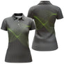 Polo golf femme rouge profond onde sonore lumineuse coupe cintrée tissu respirant léger