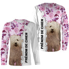 Sweat zippé Komondor femme all-over fond rose motif chien blanc cordes berger hongrois photo prénom personnalisés