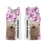 Sweat berger hongrois Komondor femme all-over fond rose motif chien blanc cordes photo prénom personnalisés cynophile