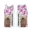 Sweat berger hongrois Komondor femme all-over fond rose motif chien blanc cordes photo prénom personnalisés cynophile