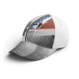 Casquette pétanque personnalisée motif drapeau France bleu blanc rouge et boule, prénom brodé sur panneau avant