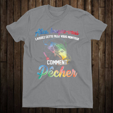 Sweat à capuche zippé femme humour pêche lettrage chrome expert