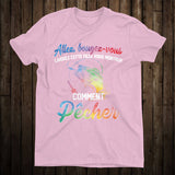 Débardeur femme humour pêche lettrage chrome iridescent expert