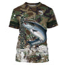 Pêche du Saumon, Cadeau Original Pêcheur, Camouflage Pêche, Tee Shirt, Sweat à capuche, Vêtement Anti UV, Cadeau Personnalisé Pour La Pêche - CTS16042214