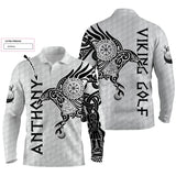 L'art du Tatouage Corbeau Viking, Polo de Golf Personnalisé Homme et Femme, Design Cool Pour Golfeur, Golfeuse, Idée Cadeau Original Golf - CTS17052223