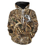 Sweat à capuche pêche bar leurre camouflage roseau loup mer surfcasting