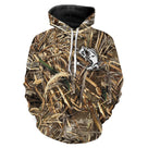 Sweat à capuche pêche bar leurre camouflage roseau loup mer surfcasting