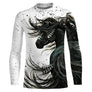Débardeur all-over cheval passion noir et blanc cheval encre crinière été équestre