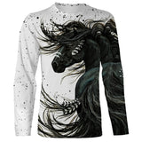 Alpenext T-shirt Chevaux Passion-Teeshirt Noir Blanc-Cadeau Amoureux des Chevaux - CTS18062212