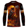 Débardeur all-over cheval de feu personnalisé rouge orange flammes cheval cabré été