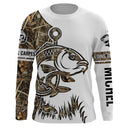 Maillot UV manches longues pêche carpe humour Près des carpes bicolore blanc camouflage prénom personnalisé