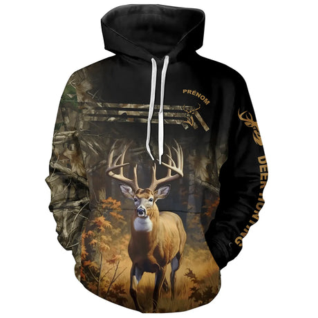 Vêtements Chasse Du Cerf, Deer Hunting, Cadeau Personnalisé Pour Chasseurs - CT18102304 Sweat à Capuche All Over Unisexe