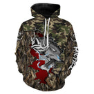 Hoodie pêche bar camouflage roseaux orange avec impression bar attaque drapeau suisse