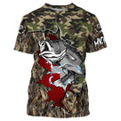 T-shirt all-over pêche bar camouflage roseaux orange bar attaque drapeau suisse coupe unisexe