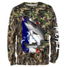 Pêche du Saumon, Camouflage, Drapeau France, Cadeau Personnalisé Pêcheur - CT19072210 Sweater All Over Unisexe