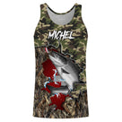 Sweat zippé all-over pêche saumon camouflage drapeau suisse pour pêcheurs salmonidés