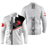 Polo golf manches longues unisexe blanc noir rouge zone latérale prénom personnalisable