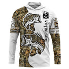 Sweat UV à capuche pêche bar humour Près des poissons loin des cons bicolore camouflage prénom