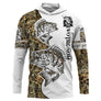 Sweat UV à capuche pêche perche performant attrape poissons tatouage bicolore camouflage prénom