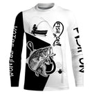 Sweat capuche all-over pêche bar Fish On noir blanc avec bar et hameçon