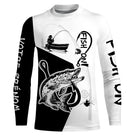 Sweat capuche all-over pêche brochet Fish On noir blanc avec brochet et hameçon