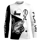 Sweat capuche all-over pêche truite Fish On noir blanc avec truite et hameçon