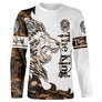 T-shirt all-over blanc et marron unisexe avec lion royal couronné et inscription The King royauté faune