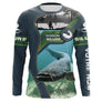 Maillot UV manches longues pêche silure peau passion gris camouflage prénom personnalisé