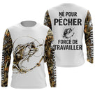 Débardeur all-over pêche bar humour Pêcher forcé de travailler camouflage prénom
