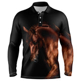 Polo Équitation Homme Femme, Cadeau Original Fan des chevaux - CT24082221