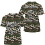Sweat capuche pêche truite all-over camouflage forêt motif truite noire encrée prénom personnalisé moucheur écologique