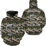 T-shirt pêche truite camouflage forêt motif truite noire encrée moucheur écologique prénom personnalisé durable